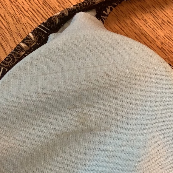 ATHLETA bikini top cool pattern brown black size S pretty artwork on this top 🐝 - Picture 6 of 8